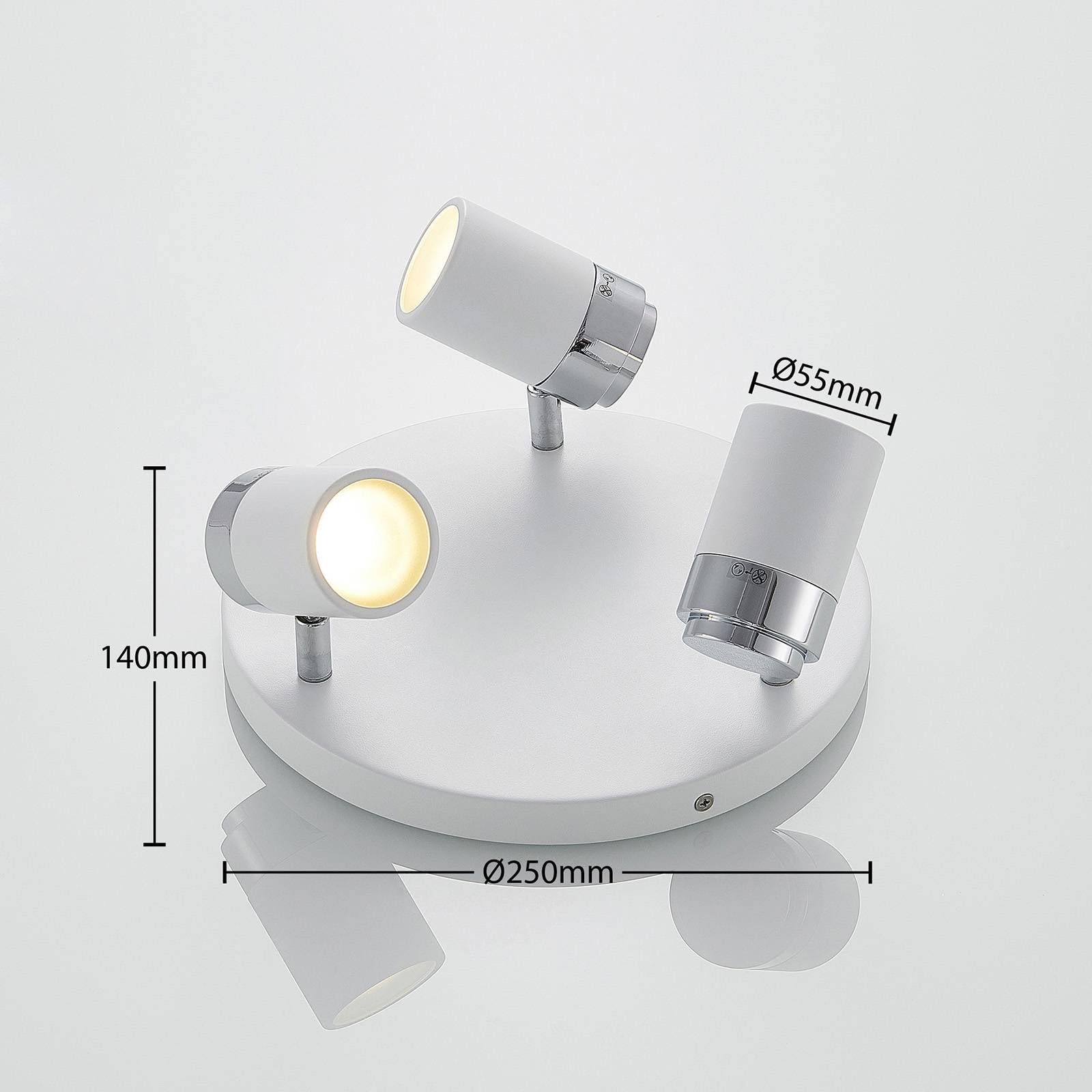 Lindby Strahler Kardo (Modern) in Weiß aus Metall (3 flammig, GU10) - Deckenlampe Deckenleuchte Lampe Spot Wohnzimmerleuchte