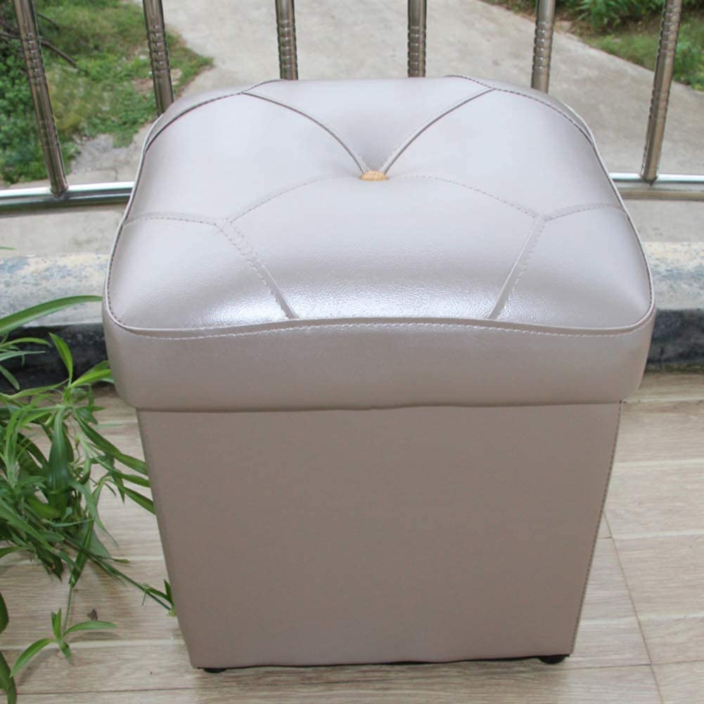Table basse de salon en cuir rose et pouf en bois pour salon cosy