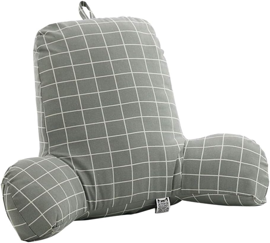 F Fityle Comfy Reading Pillow Bedrest Chair Sofa Bed Support of Lumbar & Back, Feather Velvet Filled for Breathable Comfortable - Blue Point : Home & Kitchen