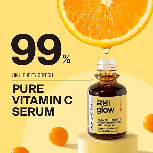 Miniatura 5 de GANGNAM GLOW Suero de vitamina C de 1.01 onzas líquidas  Regalos del Día de la Madre para mamá I Cuidado de la piel coreano I Vitamina E y suero de