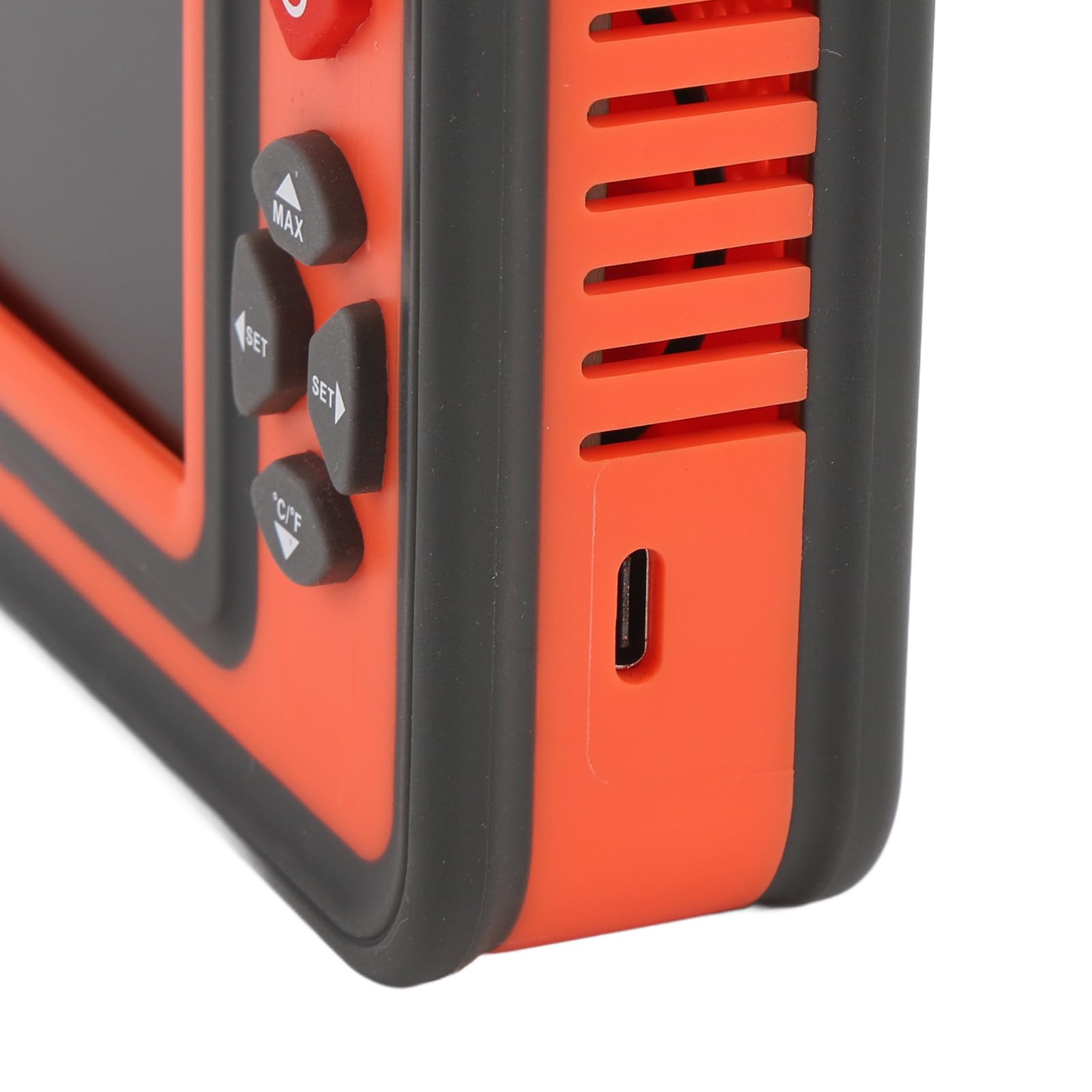 Detector de CO2 de Alta Precisión, Medidor de Temperatura y Humedad, Detector Portátil de Dióxido de Carbono para Monitoreo de la Calidad del Aire Interior (Rojo)