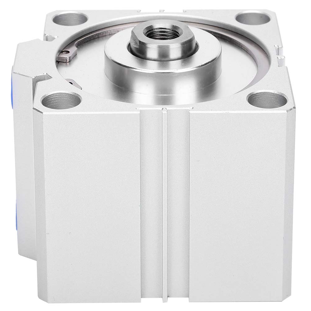 Oumefar Mini Cilindro de Aire de 40 mm de Carrera, Cilindro neumático Delgado de una Sola Varilla de Acero Inoxidable, componentes neumáticos SDA80X40, diámetro de 80 mm
