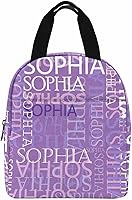 Vista 34 de InterestPrint Bolsa de almuerzo personalizada con nombre, lonchera de mariposa rosa degradada, regalo personalizado para nieta, nieto, sobrino