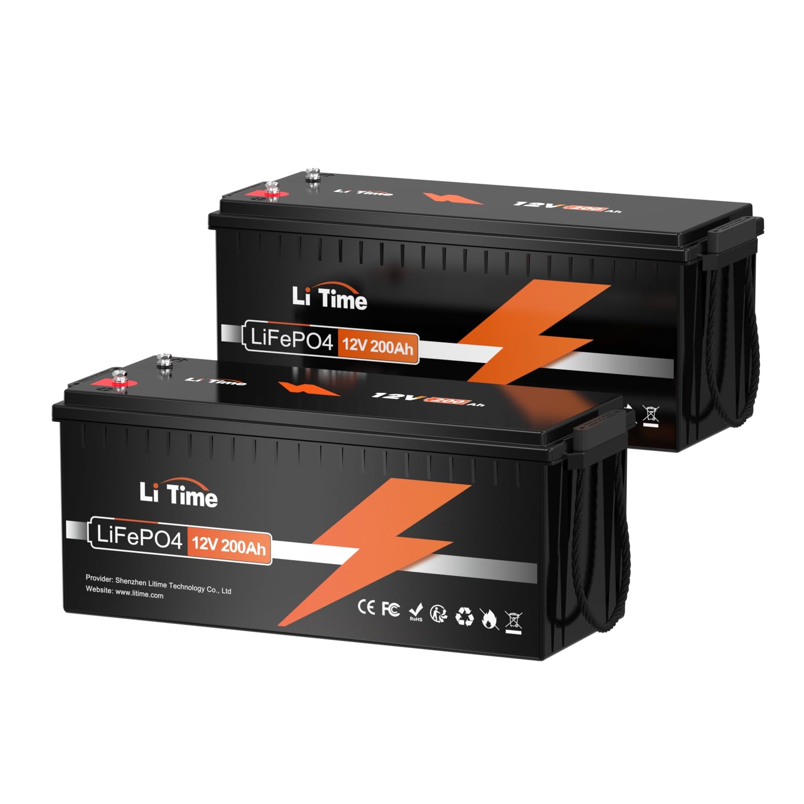 Litime 12V 200Ah Lithium Battery 2 Pack