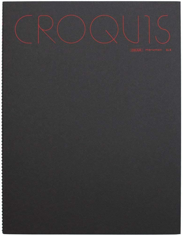 Maruman sketch book large cream cotton paper 356 × 268mm SL2 (Red, White out one color. Color Random)