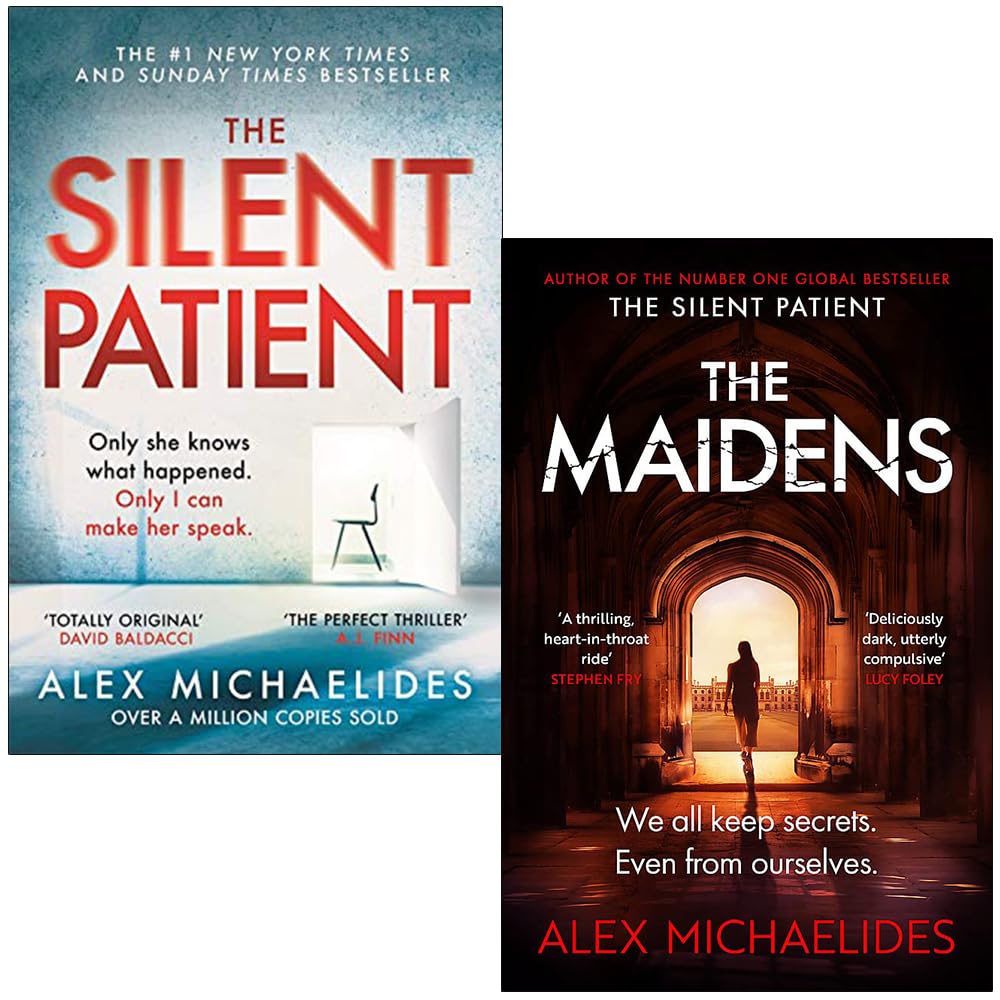 Alex Michaelides Collection 2 Books Set (The Silent Patient, The Maidens) Paperbac