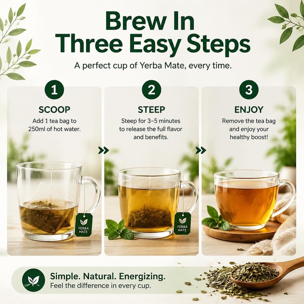 Zbilansowana mieszanka herbat ziołowych zawierająca naturalną kofeinę | Naturalny napar botaniczny o smaku owocowym Codzienny łyk nawilżający(3pcs)