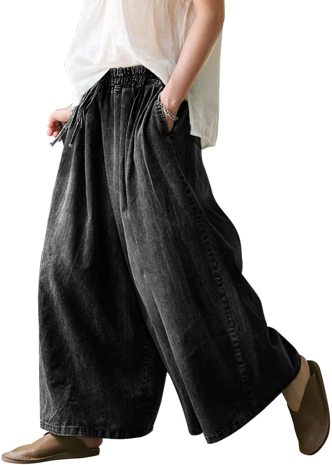 UQJE Wide Leg Baggy Jeans Alternate