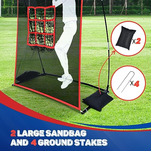 image for Patiassy Baseball Pitching Net with Strike Zone Pitching Target Net Ba