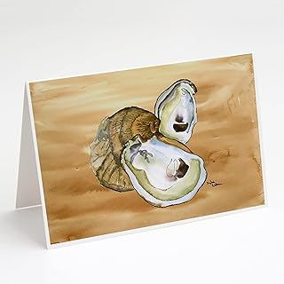 Caroline's Treasures 8160GCA7P Oyster Greeting Cards and Envelopes Pack of 8 Blank Cards with Envelopes Whimsical A7 Size 5x7 Blank Note Cards