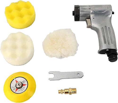 Lijadora de aire orbital aleatoria de 3 pulgadas, amoladora neumática de aire de 2000 rpm, disco de pulido de la máquina pulidora neumática para