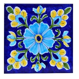 THE HIMALAYA CRAFT Ceramic Decorative Wall Tiles (Multicolour, Standard Size)