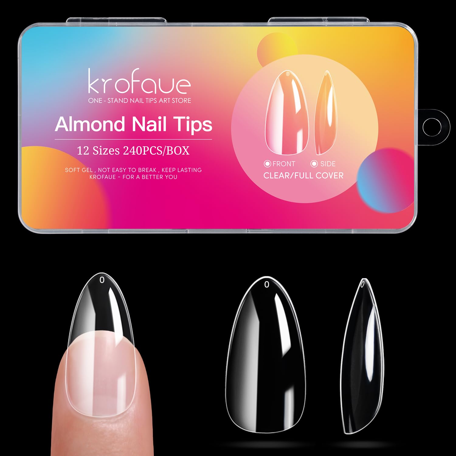 French Half Nail Tips - 500 PCS -24 French Half Nail Tips - 500 PCS -24