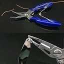 SKA Fishing Plier Scissor Split Ring Line Cutter Hook Remover Tackle Tool (Blue) gallery image
