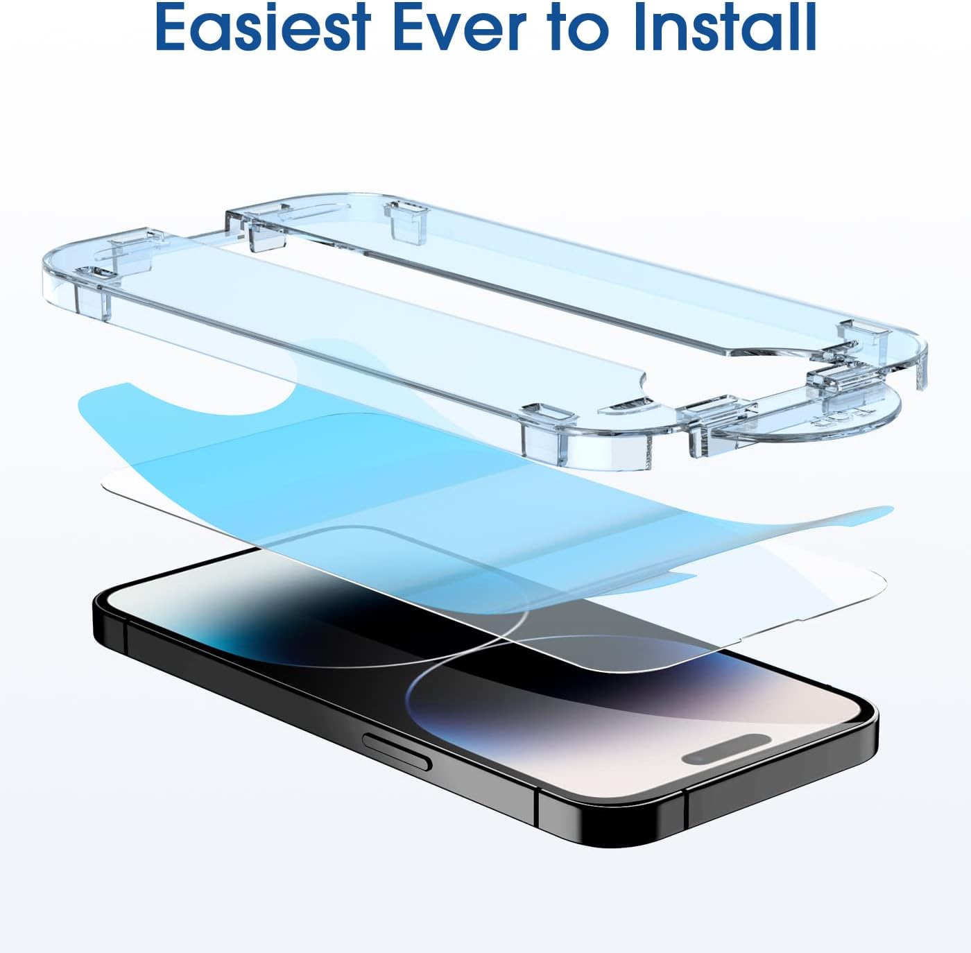 amFilm 2 Pack Tempered Glass Screen Protector + Camera Lens Protector for iPhone 14 Pro Max 6.7 Inch. Easy OneTouch Installation, Auto-Alignment, Bubble Free, Case Friendly, Anti-Scratch