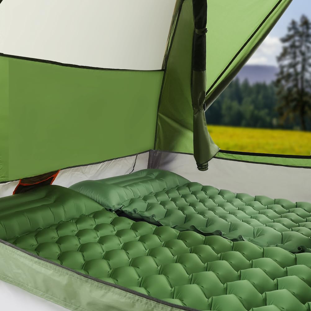 Tenda Campeggio 2-4 Persone Automatica Doppia Porta Anti UV Impermeabile 2 in 1 Interna Esterna