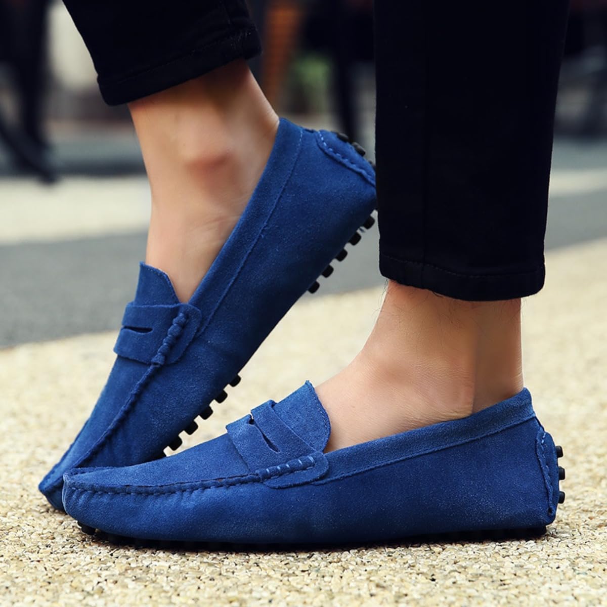 Mocasines cómodos de gamuza para hombre