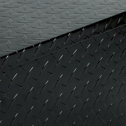 Miniatura 9 de Caja de herramientas chapada en diamante de aluminio resistente de 39 pulgadas, caja de herramientas para camioneta, caravana, remolque, caja de