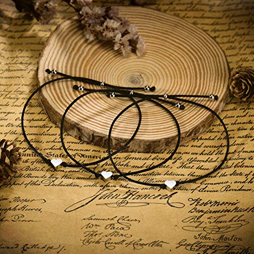 PPJew Pinky Promise Bracelet Set Long Distance Matching Friendship Handmade Bff for Graduation Gifts Couple Sisters 3PCS2