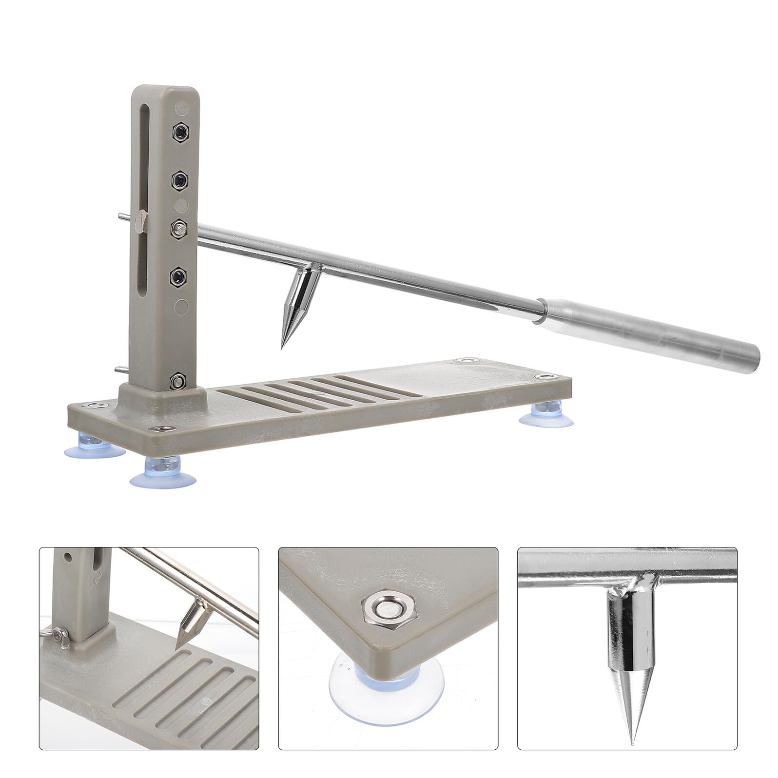 BESPORTBLE Ouvre-huîtres pour Ouvrir Coquilles de Palourdes et Coquillages Réglable à 4 Niveaux en Fer et PP Outil Réutilisable la Cuisine et Restaurants