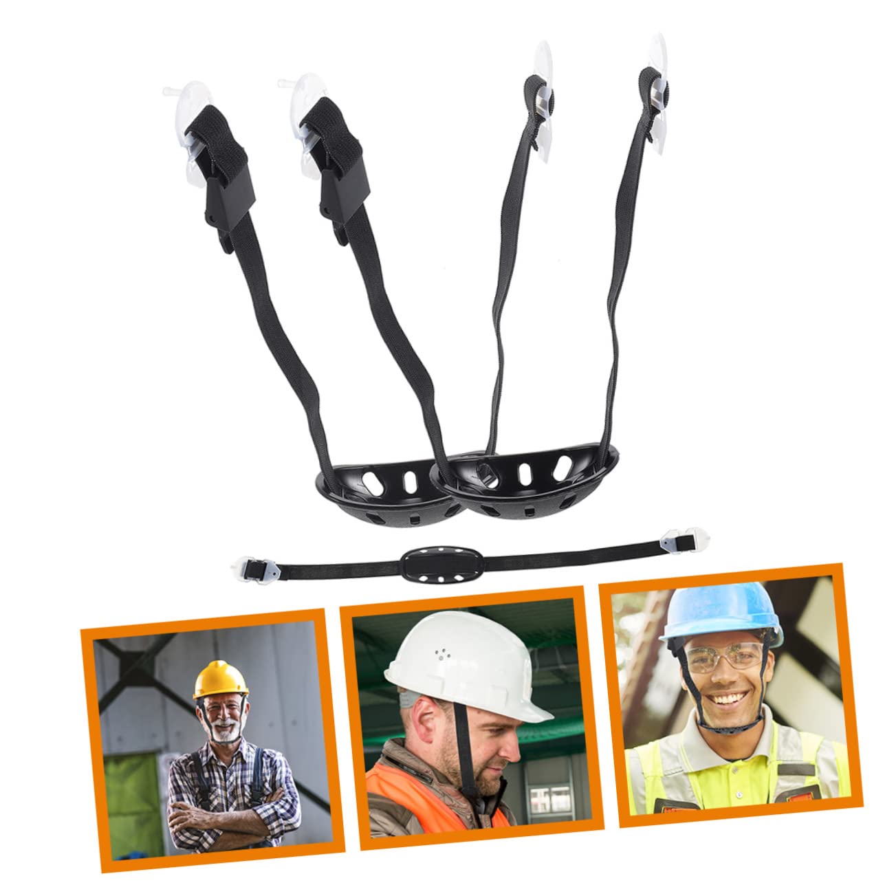 Toyvian Sottogola Del Casco Accessori Per Elmetti Casco Di Sicurezza Difficile Bande Sottogola Per Elmetto Universale Cordino Per Il Sottogola Del Cappello Plastica Nero