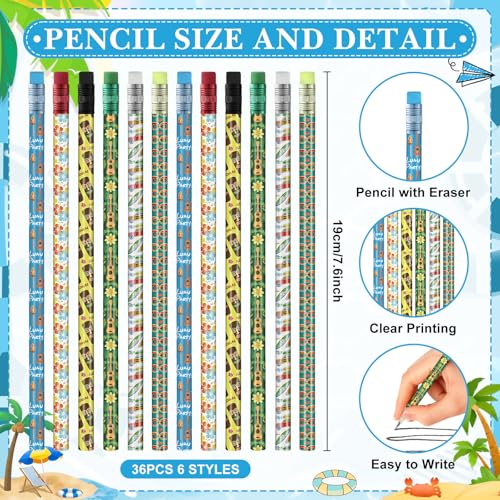 Set de 48 Lápices con Brazaletes de Fiesta Luau miniatura 2
