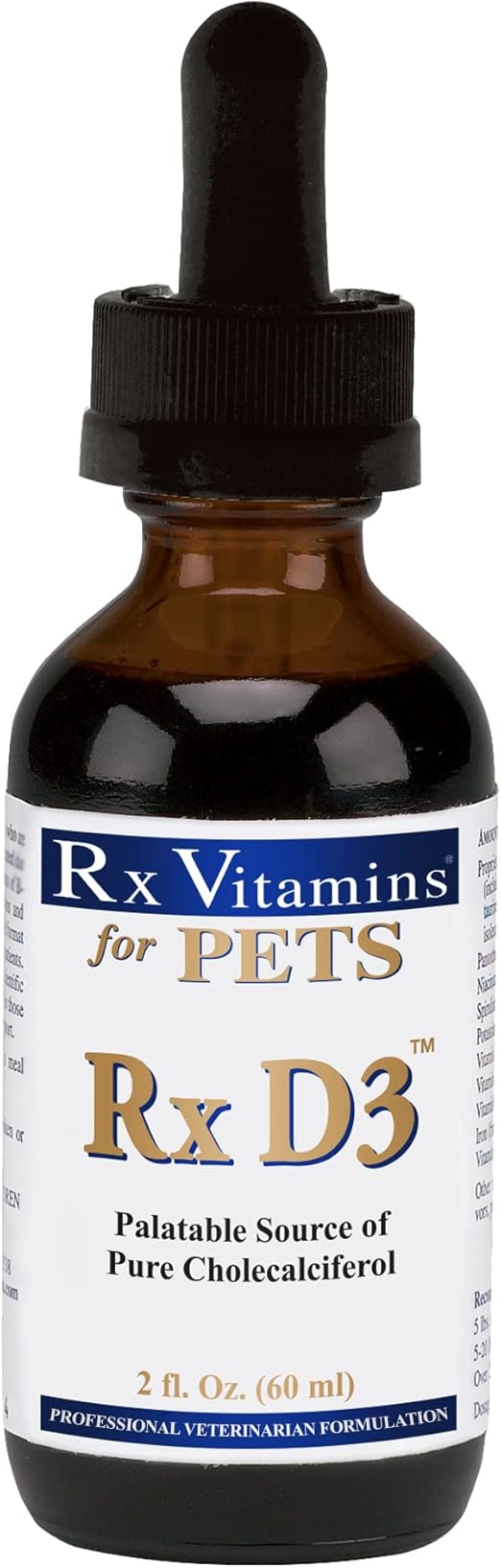 Rx Vitamins Rx D3 Liquid Vitamin D for Dogs & Cats