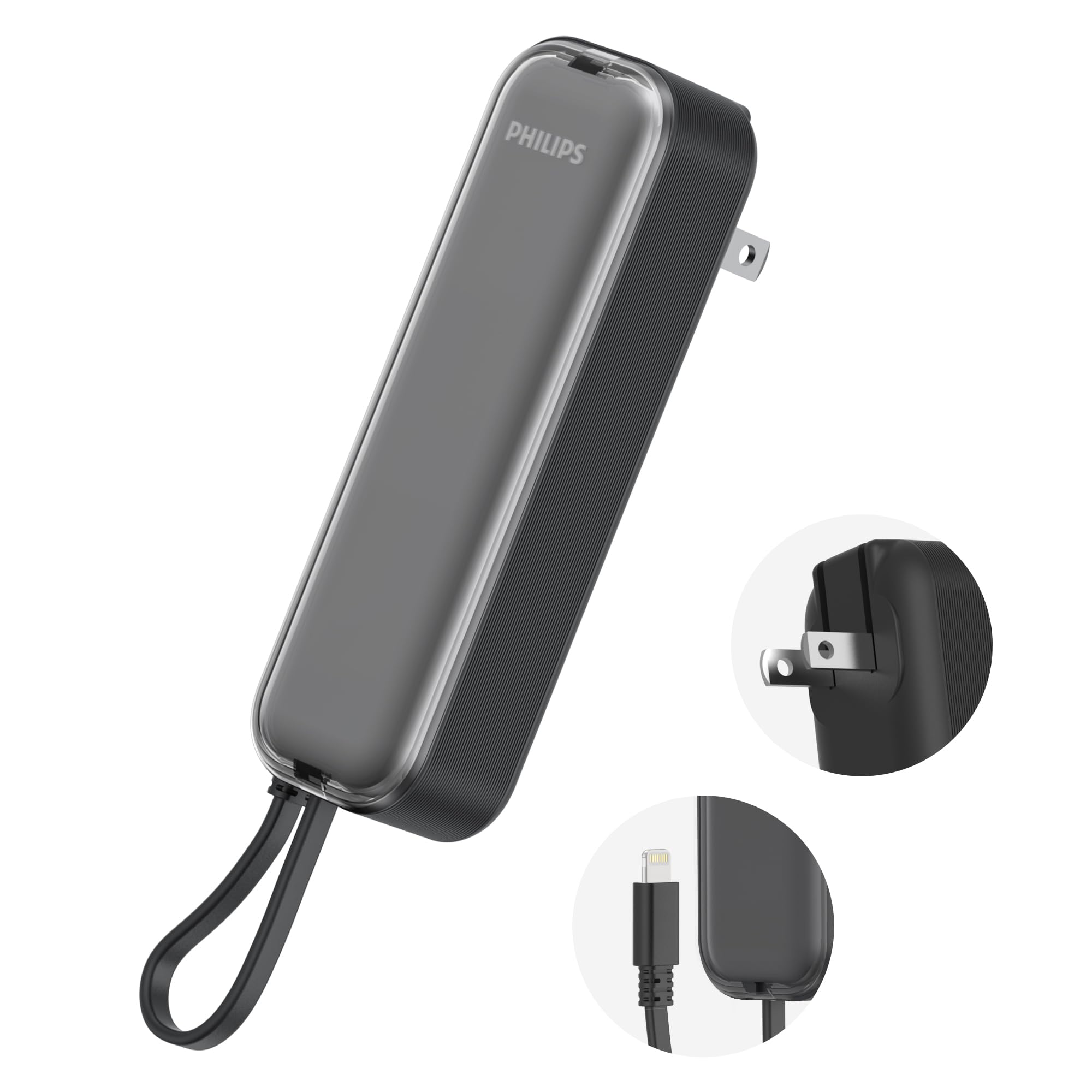 Amazon | Philips (フィリップス) 小型 モバイルバッテリー ACプラグ付 