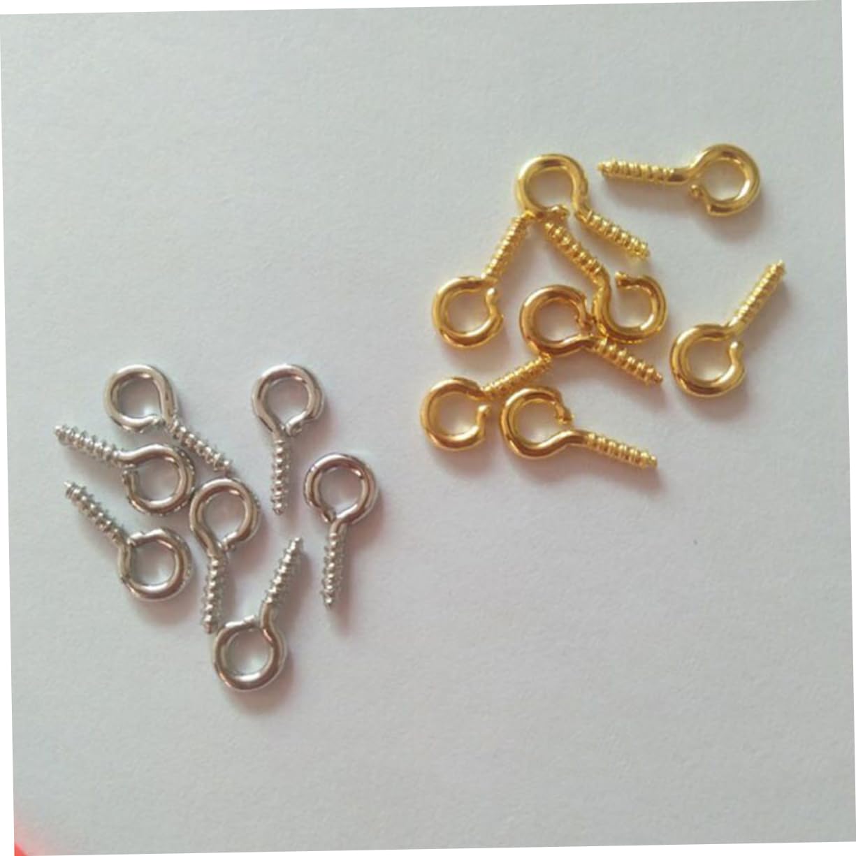 Veemoon Viti ad Occhiello Dorate 10mm 300 Pezzi, Perni a Vite Creativi per Accessori di Bigiotteria e Lavori Artigianali Fai da Te, Viti Occhiello per Creazione Gioielli e Progetti