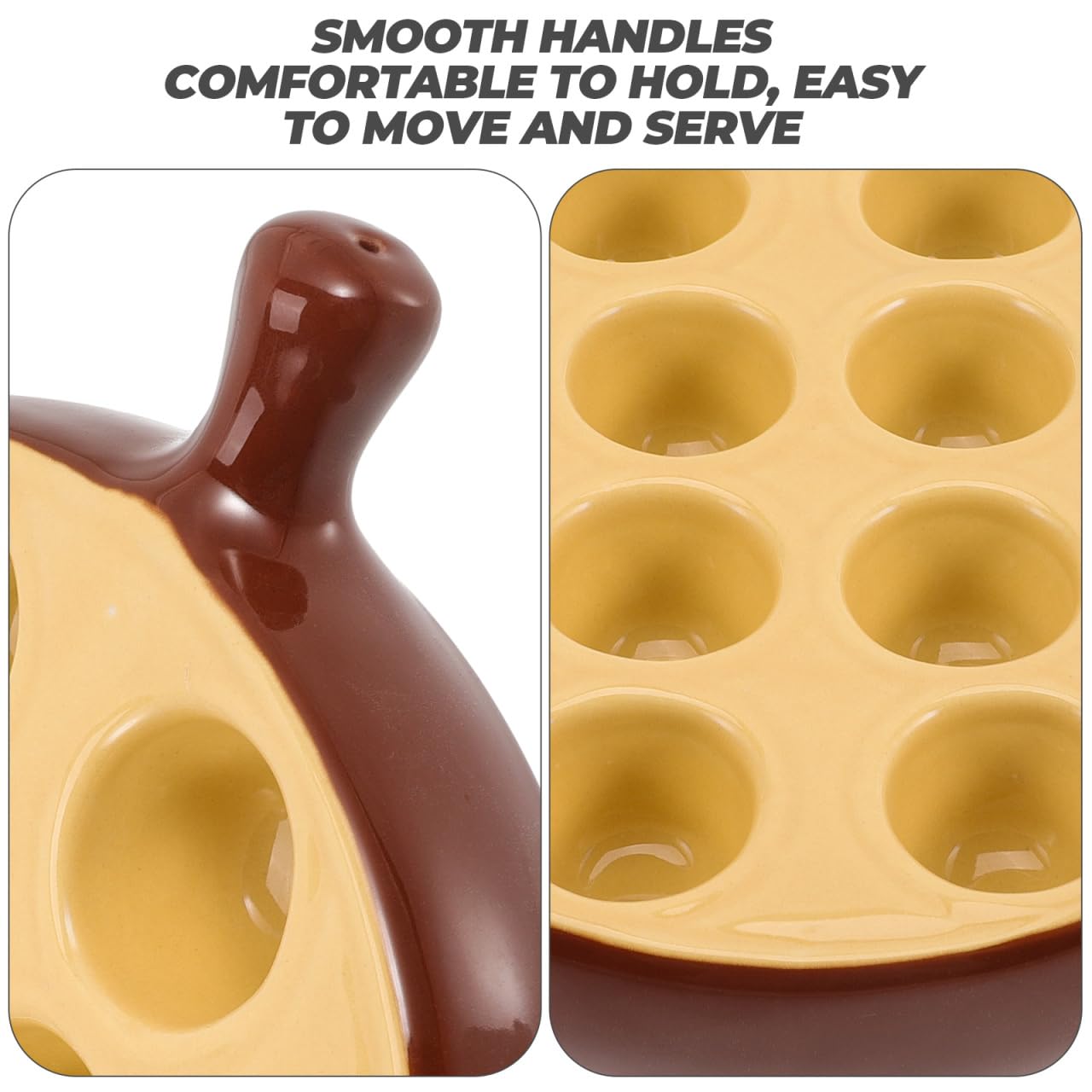 Homoyoyo Plat À Escargots En Céramique - Assiette À Escargots 12 Trous Avec Poignées Ergonomiques Idéale Pour La Cuisine Et Les Dîners