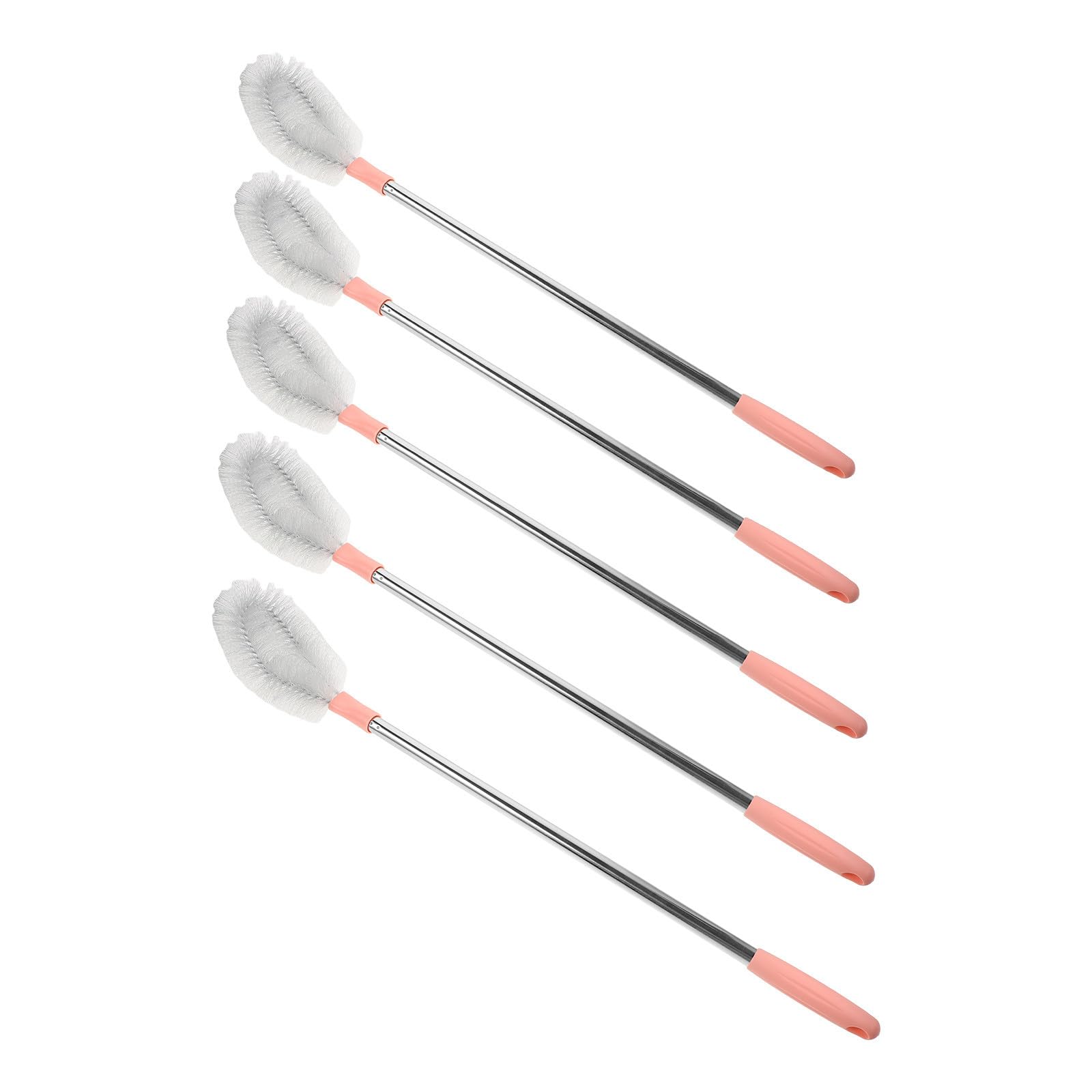 Cepillo de limpieza flexible de 5 piezas con mango largo para tanques de cocina