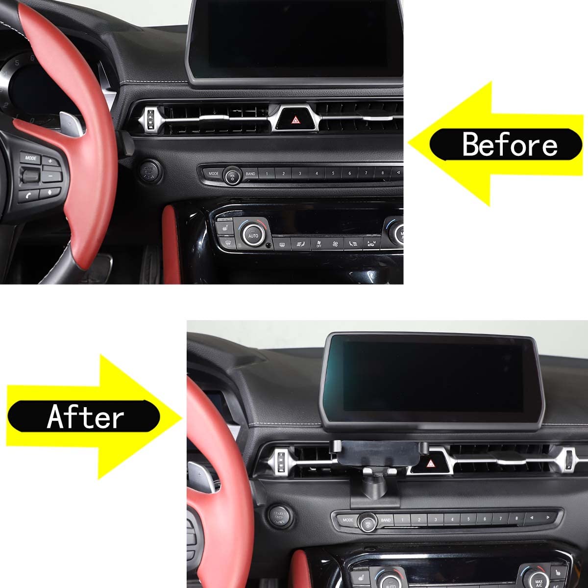 Daeiclru Car Phone Mount Fit for Toyota Supra GR A90 A91 MK5 2019-2022, Phone Holder Dashboard Mount Stand, Center Console Air Outlet Cell Phone Holder (Style A)