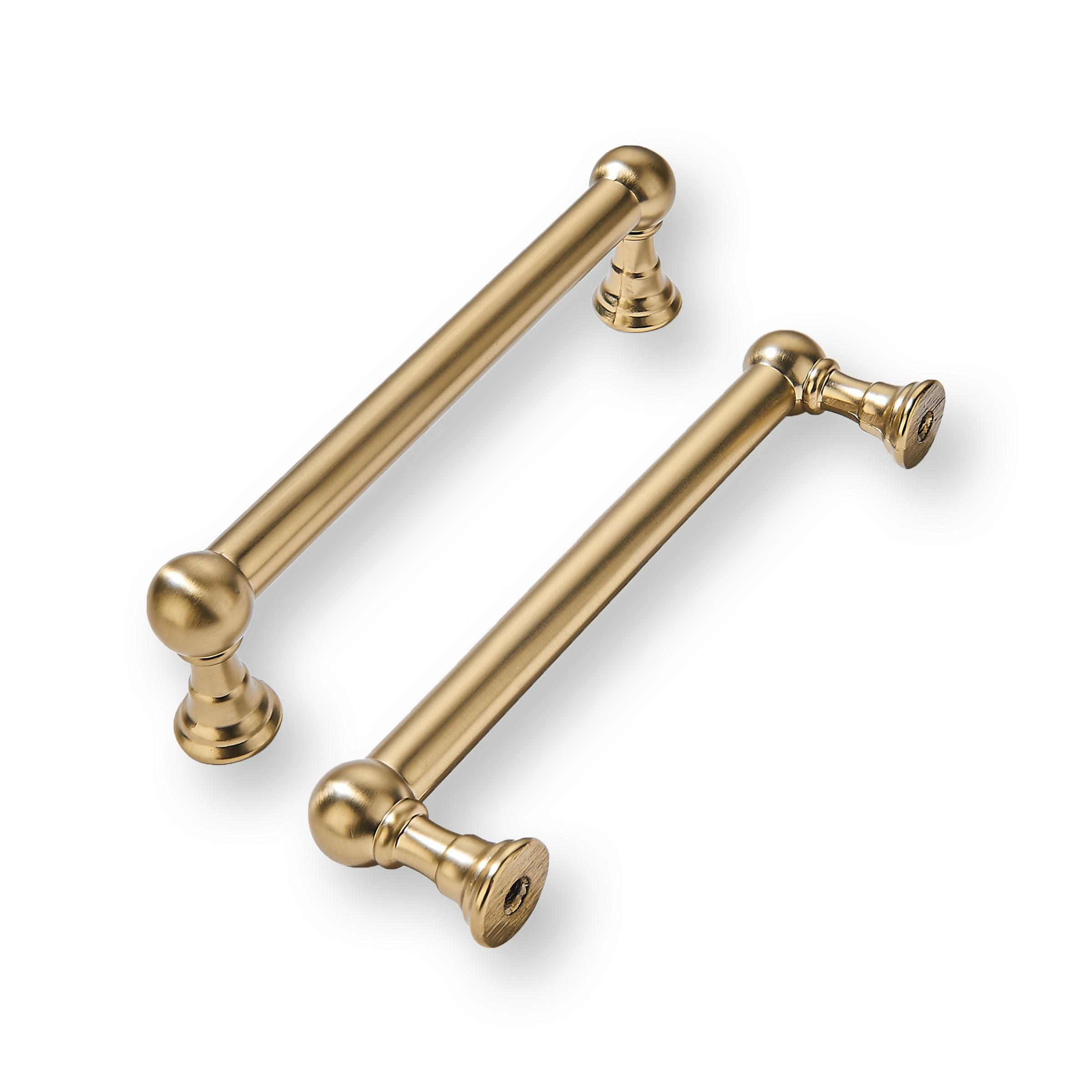 khtumeware 10 Pack Champagne Bronze Cabinet Pulls 3-1/2 Inch(89MM) Hole Centers Satin Brass Kitchen Cabinet Handles Cabinet Hardware for Cabinets Cupboard Handles Drawer Pulls — image 1