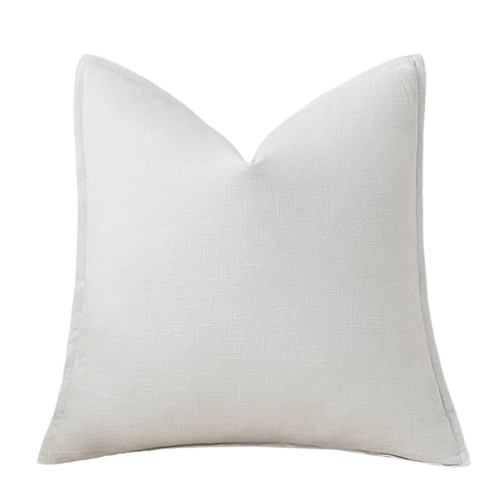 Msioytog Durability Linen Pillow Covers Pillowcase Lightweight Hypoallergenics Fabric Simple Elegant Design Pillow Slipcover Breathable Cushions Covers