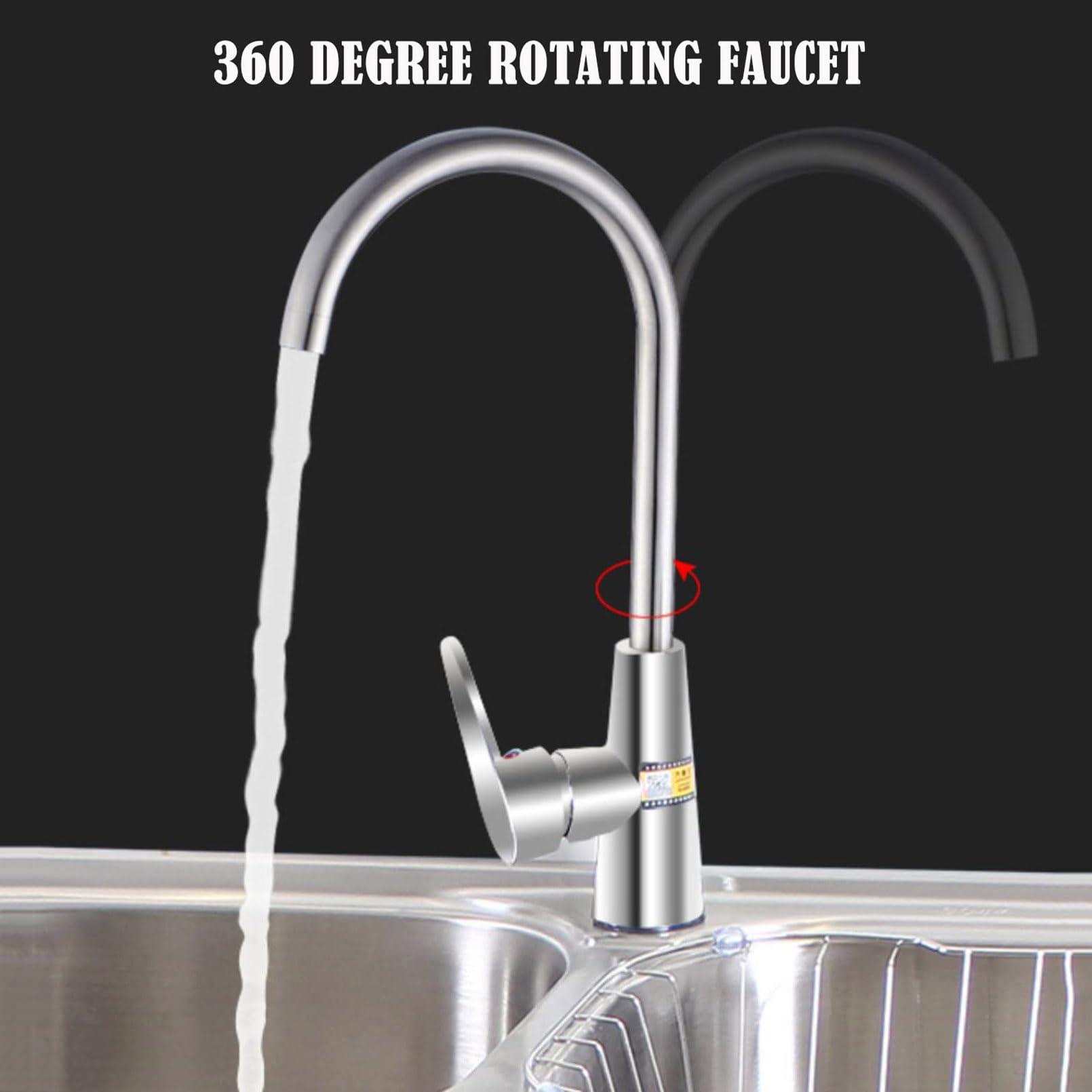 Lavello Multiuso a Doppia Vasca, Set lavello da Cucina Professionale in Acciaio Inox, autoportante per Esterni con Tubi di Scarico, Doppio gocciolatoio per lavastoviglie, per Risto