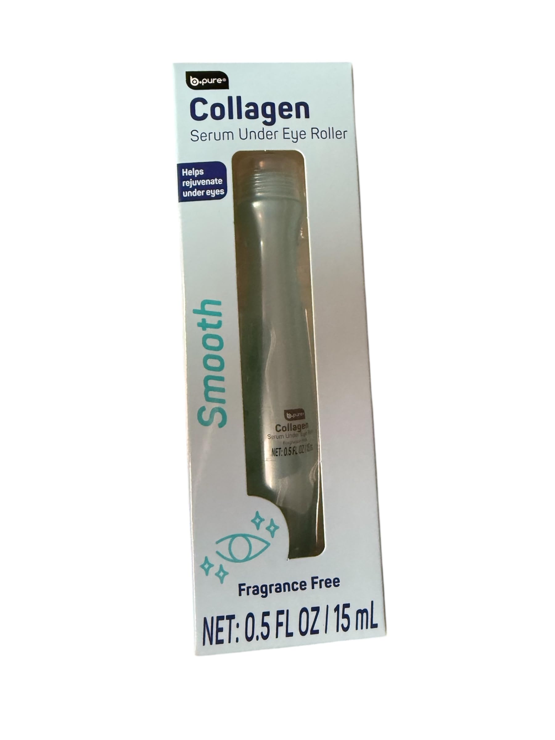 Collagen Under Eye Roller Serum, Fragrance Free, 0.5 FL OZ, Smooth Rejuvenating Formula