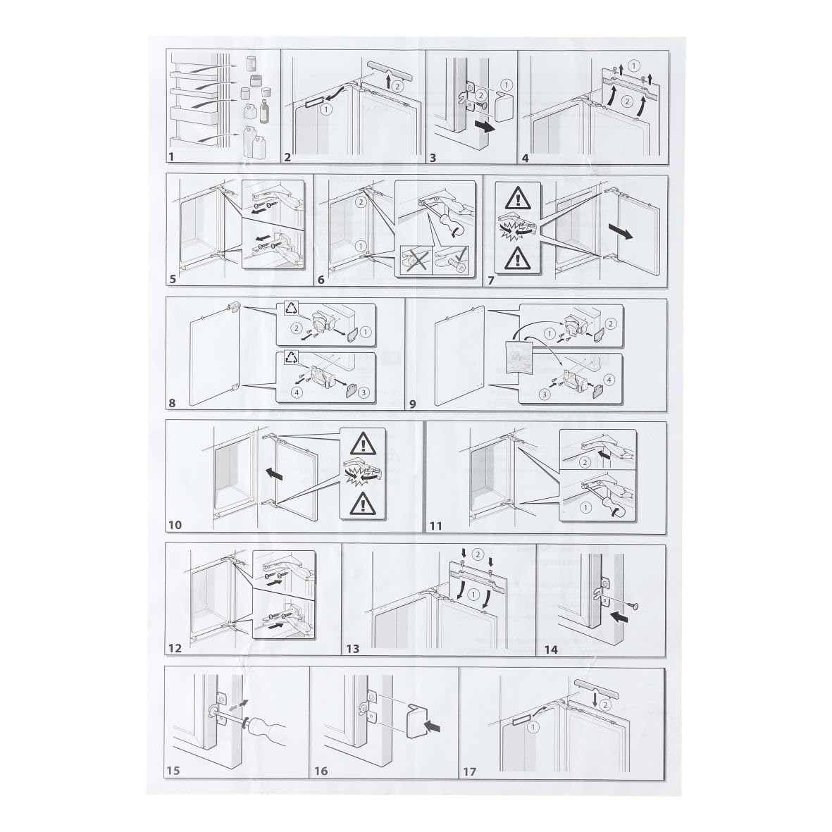 easyPART passend für NEFF 00481147 2x Scharnier Kühlschrank wie | 3306, 3307, 407131425, 430332, 5546050, 481147, 00492680, 00265843, 00265841, 00265273, 00265272
