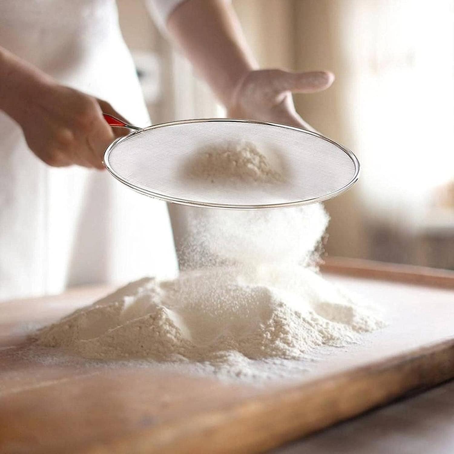 Schaumlöffel, Siebe Lebensmittelsiebe Edelstahl Ölspritzsieb Bratpfannenabdeckung Feinmaschiger Fettspritzschutz Öldichtdeckel Filter Küchenwerkzeug Schaum(33cm)