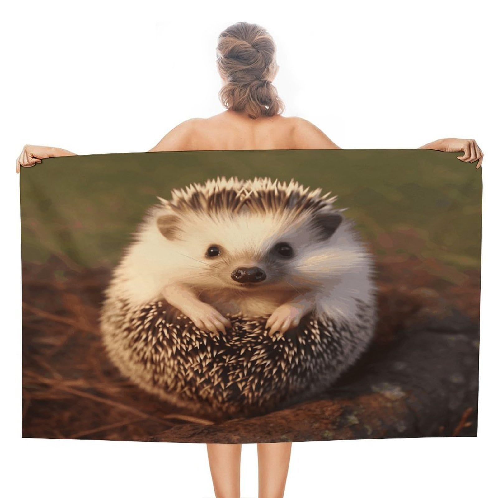 VstaDank Hedgehog Beach Towels Super Absorbent Soft Lightweight Towel Large Stylish Swim Pool Towels Quick-Dry Oversize Bath Towel Travel Blankets for Adult Vacation&Gift