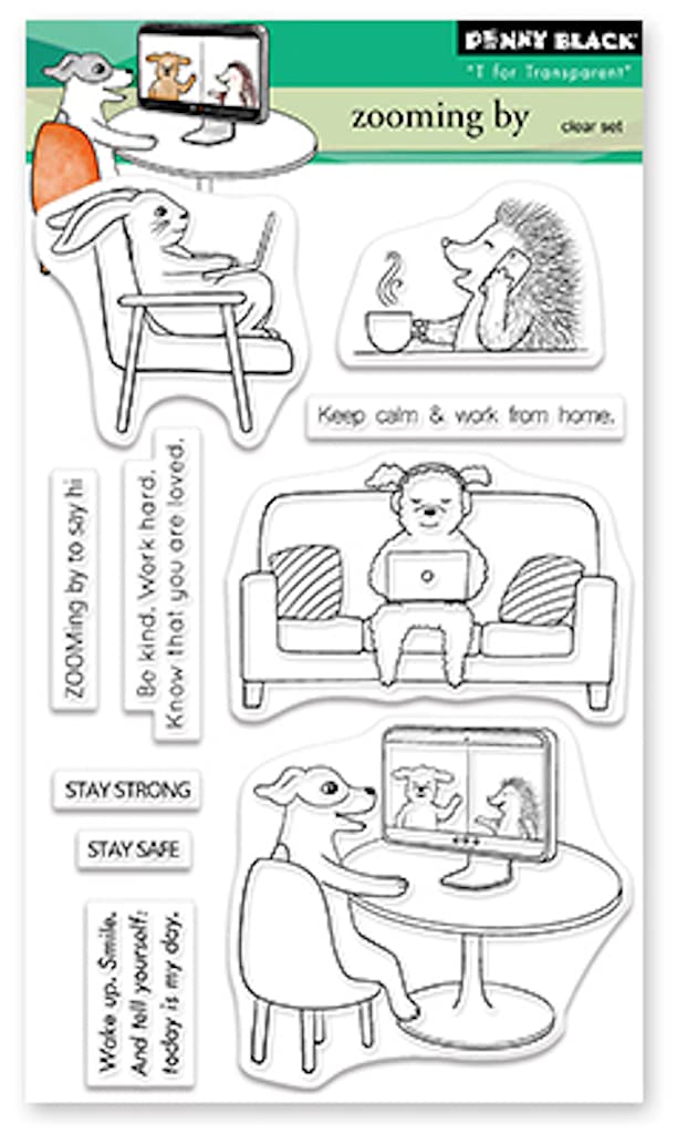 Penny Black Black Penny Clear Stamps-Zooming By