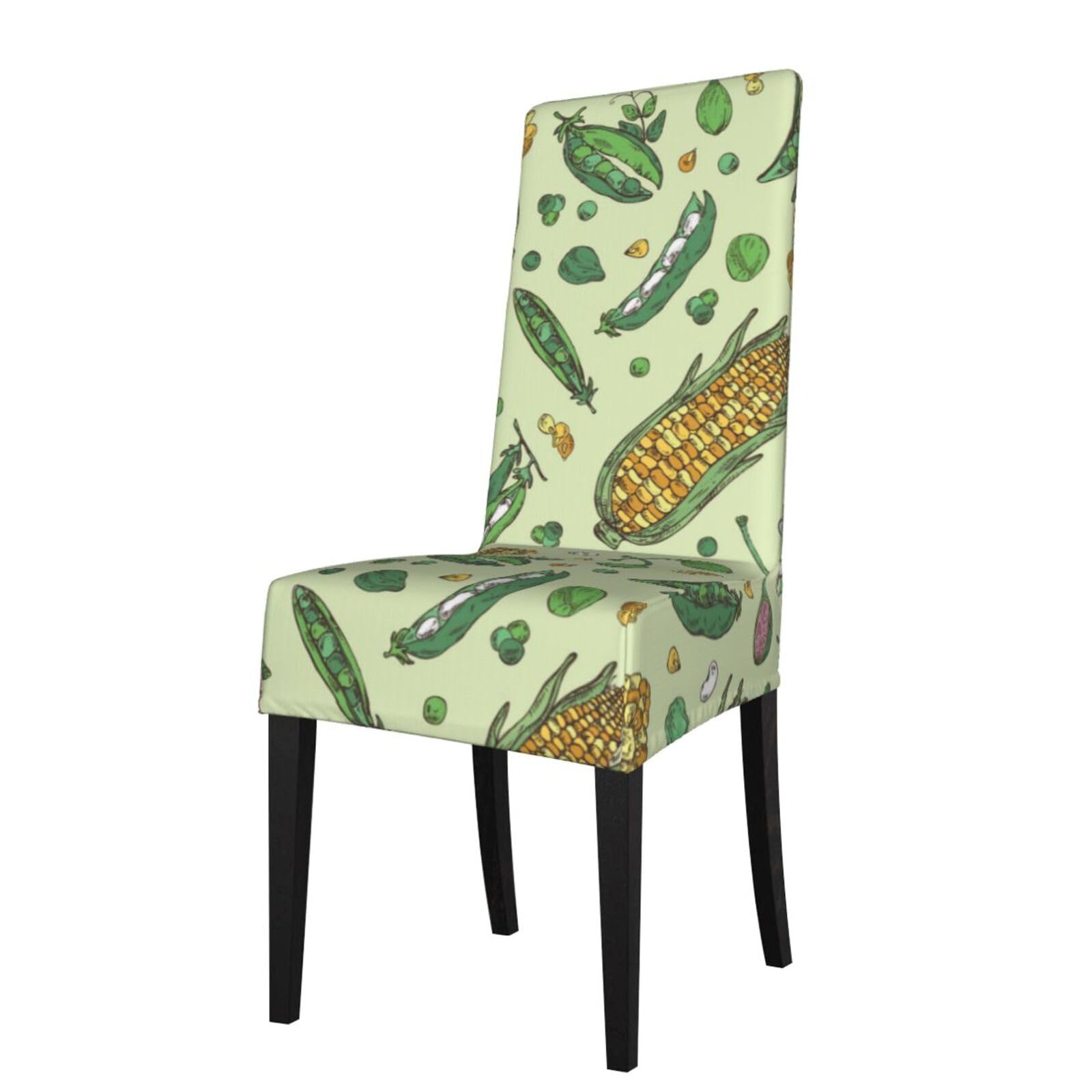LKYMOH Corn Peas Pod Beans Pod Caper, Chair Covers Stretch Chair Slipcovers for Dining Room, for Party Pet Protection Universal Fit Soft Polyester