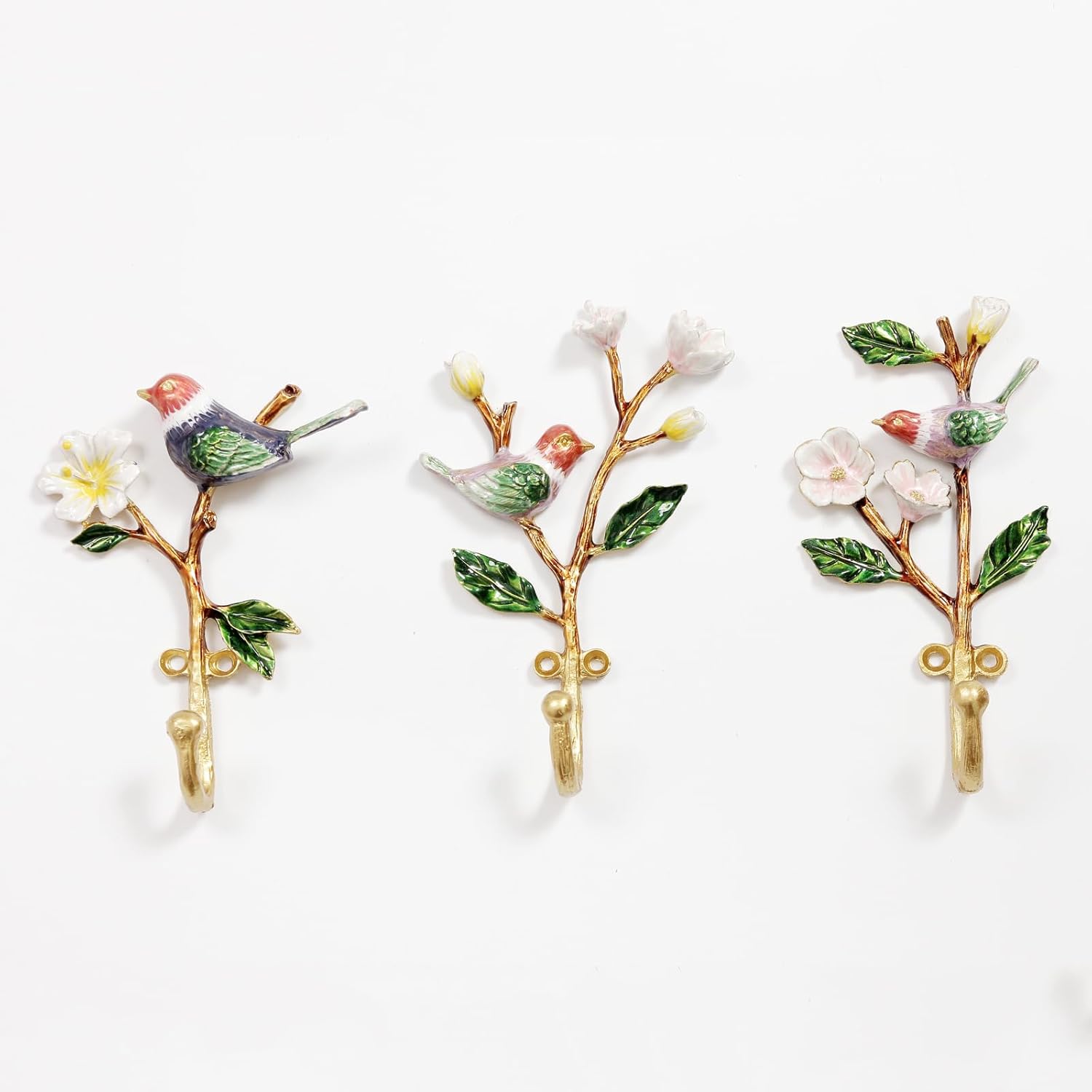 Vintage Wall Hooks Decorative Rack Hangers, 3 Pack Metal Wall Mounted Hook for Hanging Coats