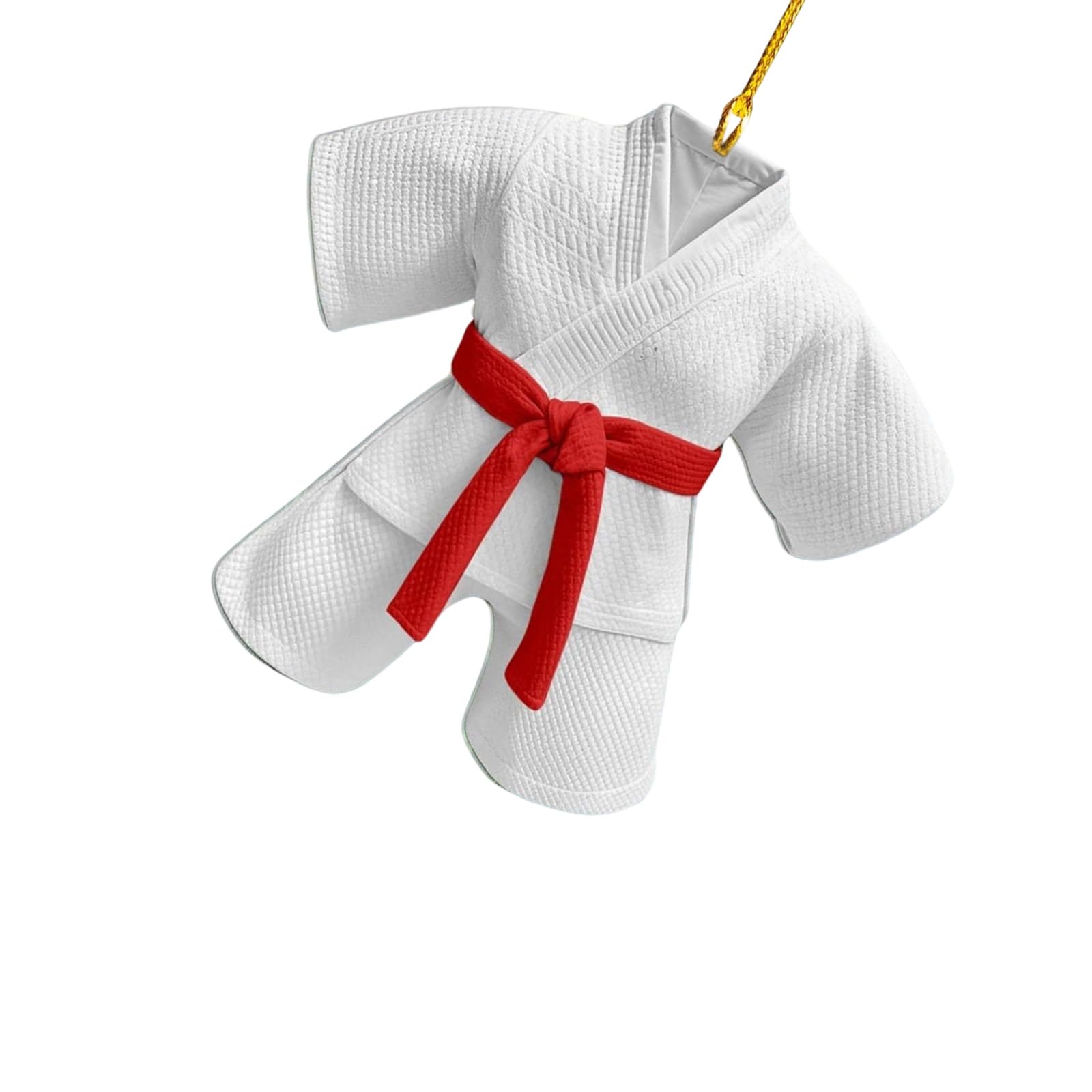 Rearview Mount Sports Theme 2D Flat Acrylic Ornament Charm Hanging Decoration Taekwondo Suit Pendant Decoration Safe Driving View Car Ornament