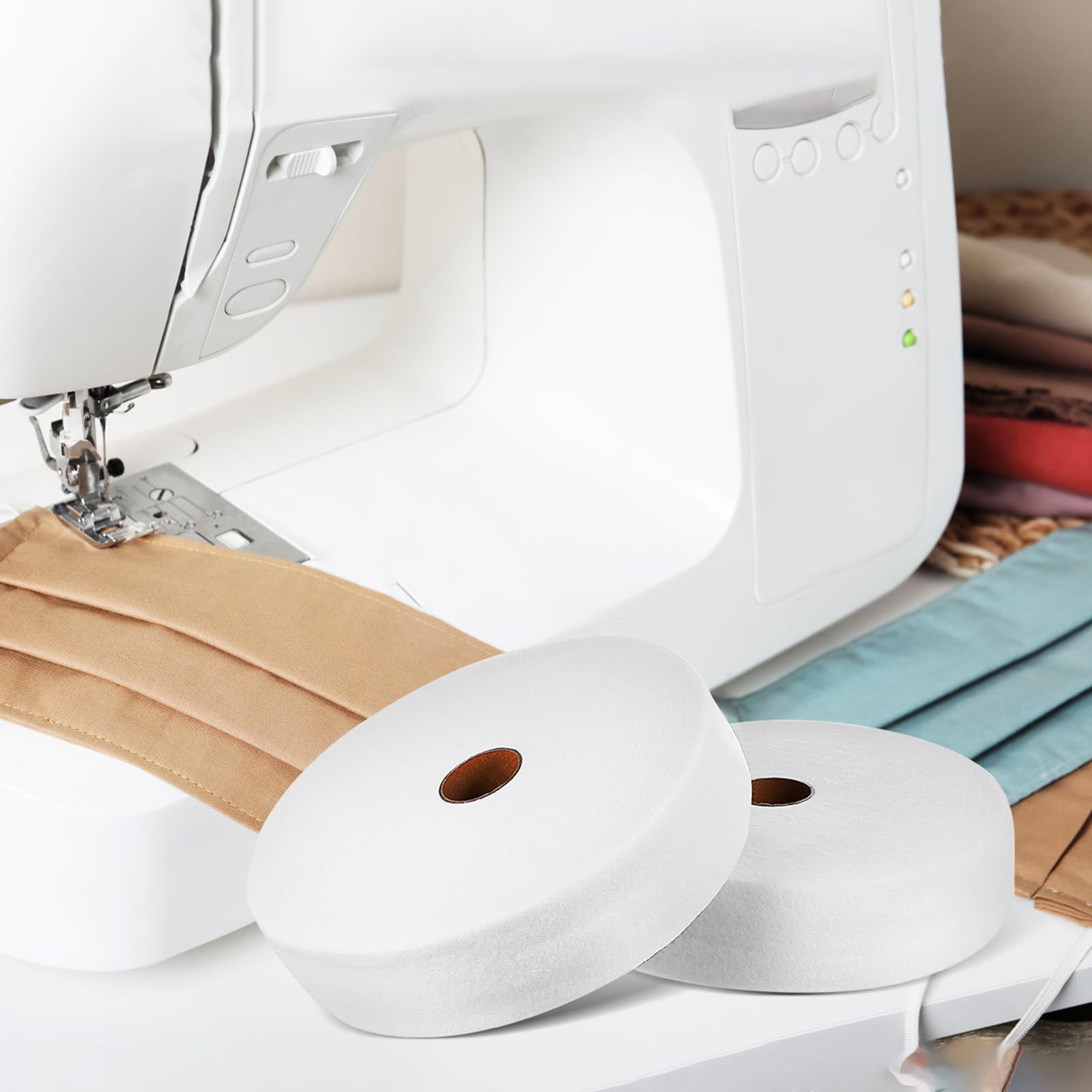 WOONEKY 2 Rollen Vliesstoff Batting Saugfähiges Weiches Nonwoven Mischvlies für Quilten Basteln Näharbeiten Platzsparend Reisetauglich Komfortabel für Empfindliche Haut