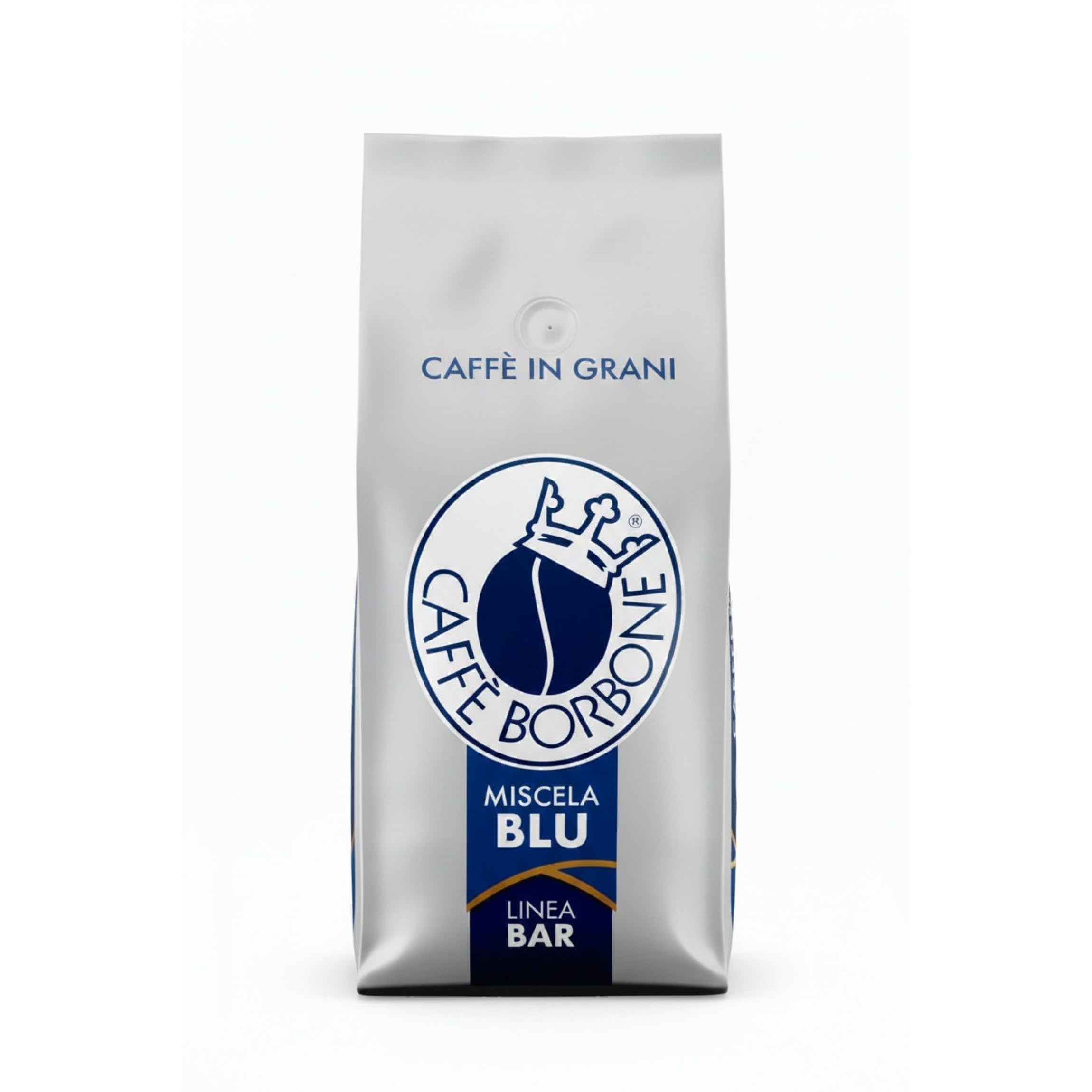 Whole Bean Coffee, Medium-Dark Roast, Blue Blend, Authentic Italian Coffee, 2.2 lb Bag