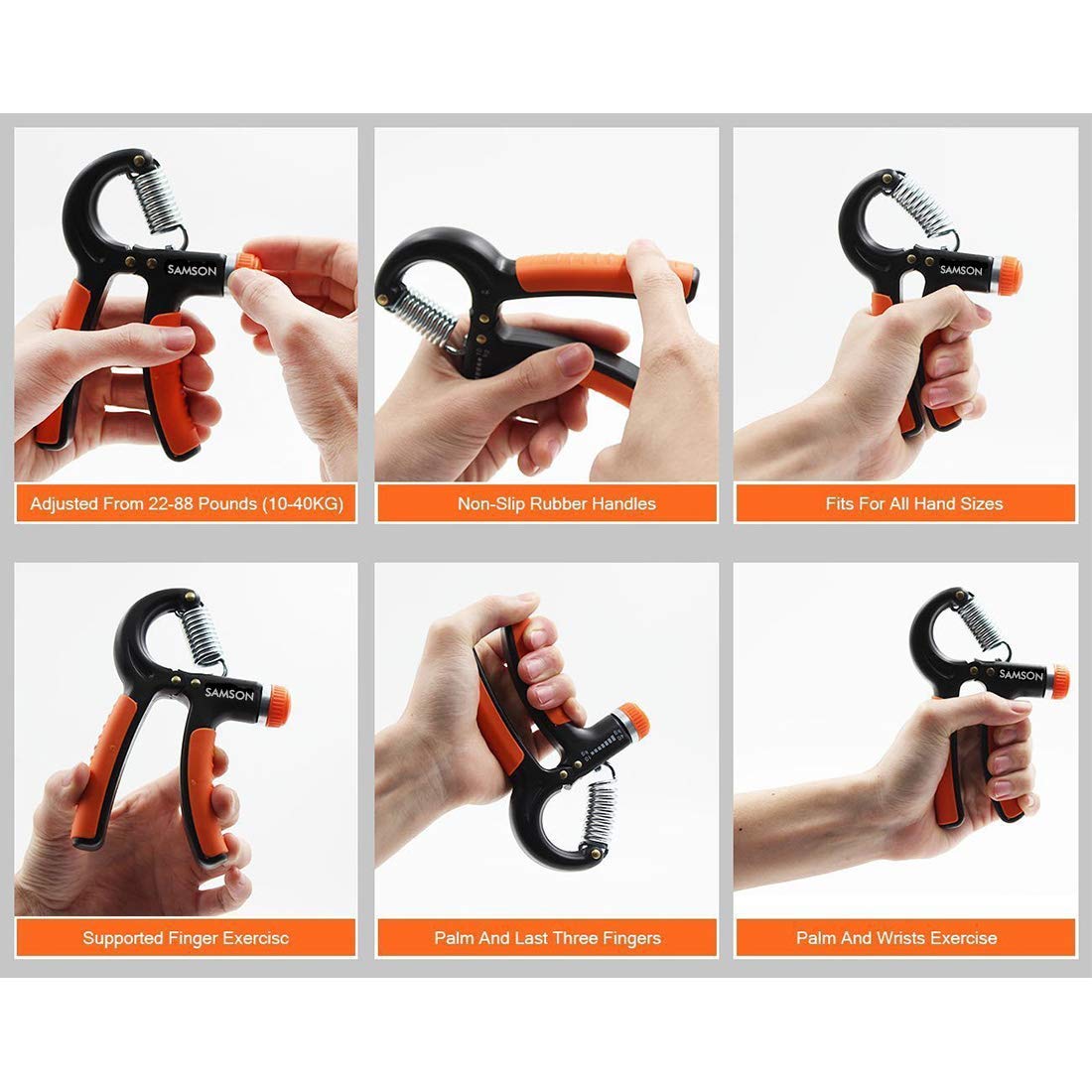 Jemei HANDGRIP1040 Adjustable Hand Grip Strengthener Steel, Hand Gripper, Hand Exercise Tools, Hand Grippers for Gym Multicolor 1
