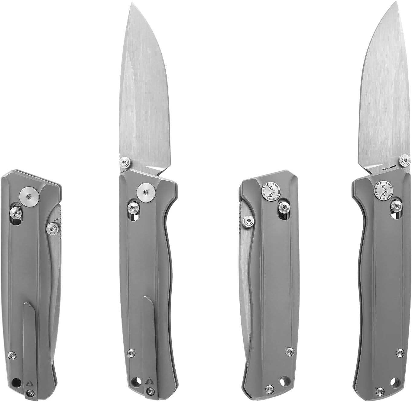 CMB Braveman EDC Knife Folding Pocket knife with Clip for Men and Women Crossbar Lock Knife with S35VN Steel Blade Titanium Handle for Outdoors Camping Hiking-CMB-17 (CMB-17S)