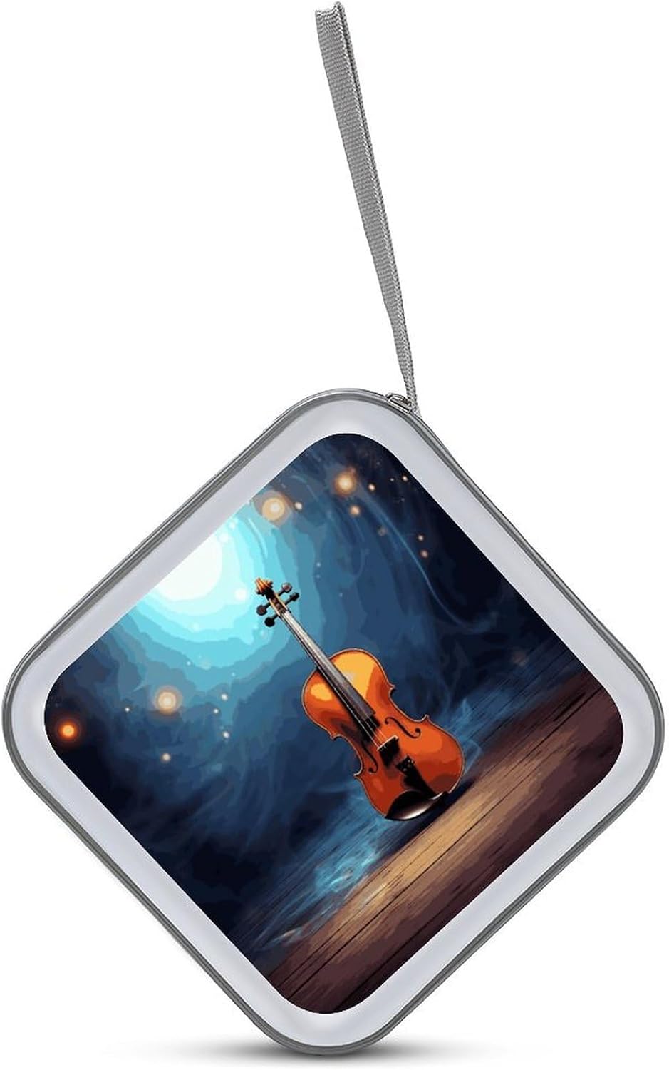 Violin Poster CD Case 40 Capacity Premium DVD Cases with Zipper DVD Collection Storage Bag Hard Plastic CD Holder Protective Disc Storage Organizer for Car Travel Home image 3