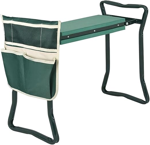 Garden Kneeler Seat Gardening Stool Bench Foldable Portable Knee Stools with Tool Bag Pouch Soft EVA Foam Kneeling Pad