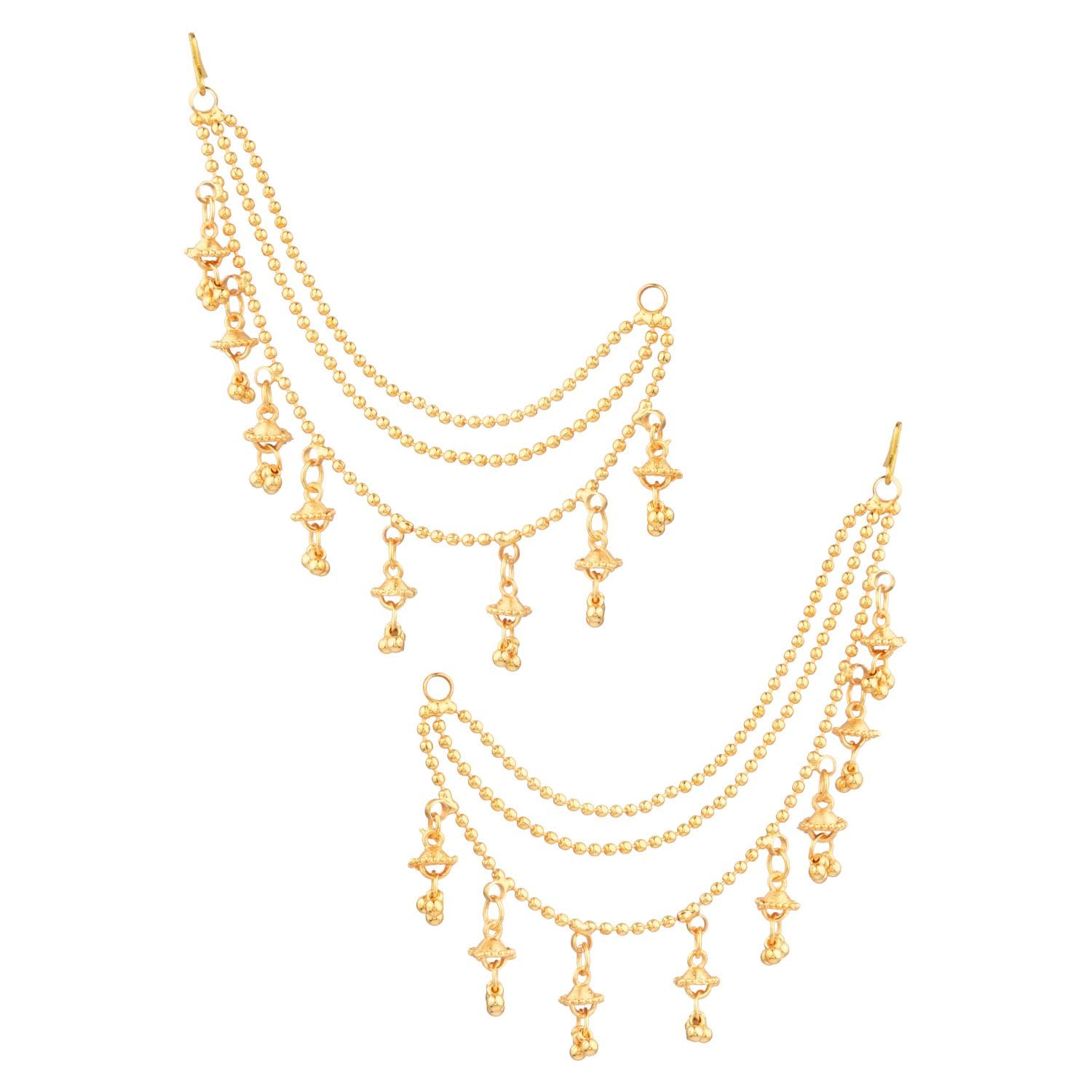 Efulgenz Gold Tone Jhumka with...